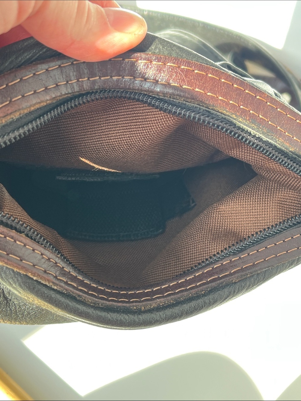 Coronado Leather Black Brown Concealed Carry Crossbody Shoulder Bag CCW Purse - Picture 7 of 14